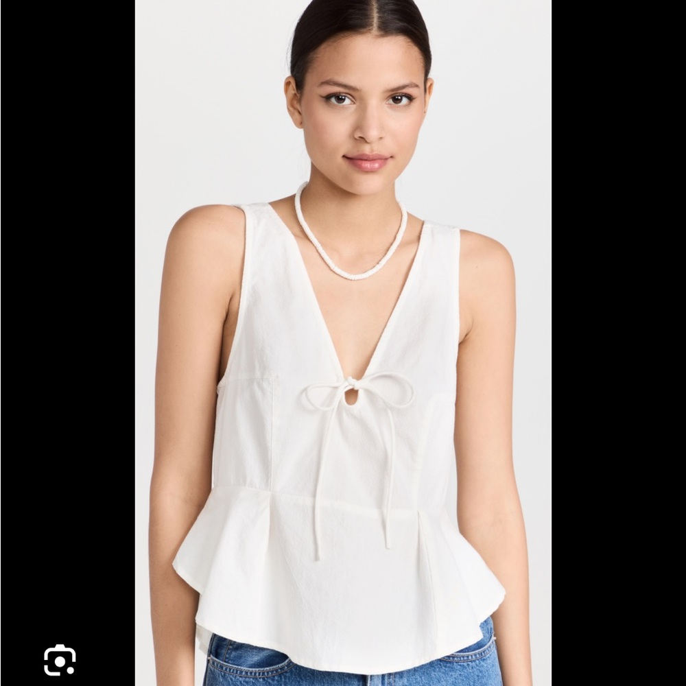 NWT Free People Mika Tank - White Size Small